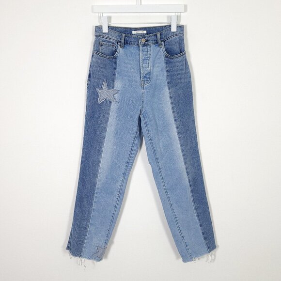 PacSun Patchwork Straight Leg Jeans - Picture 1 of 10